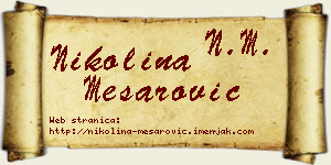 Nikolina Mesarović vizit kartica
